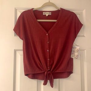 Red Button Down Shirt